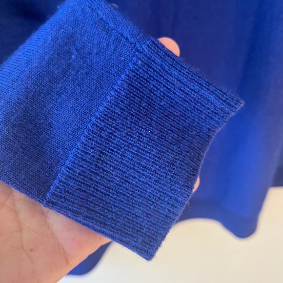 Eileen Fisher Sz S M Oversized Purple Merino Wool Sweater Cowl Neck Pullover - Picture 6 of 10